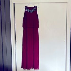 Nine West Woman maxi burgundy dress size 14 sale 50 % off of listed price